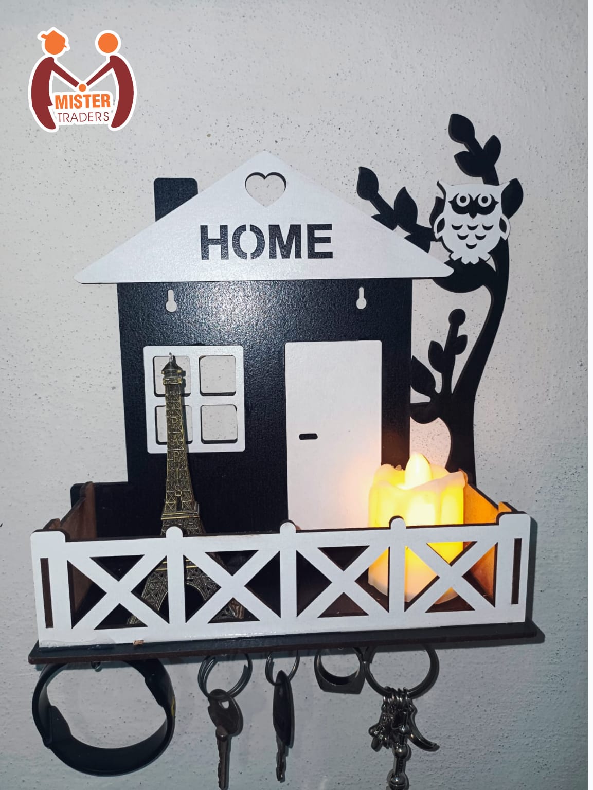 Mister Traders Brand Wooden Key Holder I Key Holder Wall I Key Holder For Wall I Key Holder Wall Hanger I Key Holder Wall Hanging I Key Holders I Home Design Key Holder I Decorating items I Decorating items for home I Decoration Pieces