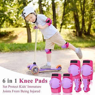 Comprehensive Safety Gear Set for Active Kids (Ages 3-12). Includes Knee Pads, Elbow Pads, and Wrist Guards – Perfect for Rollerblading, Skateboarding, Cycling, and More! All-in-One Safety Kit for Young Adventure Enthusiasts (6 Pieces in Total)
