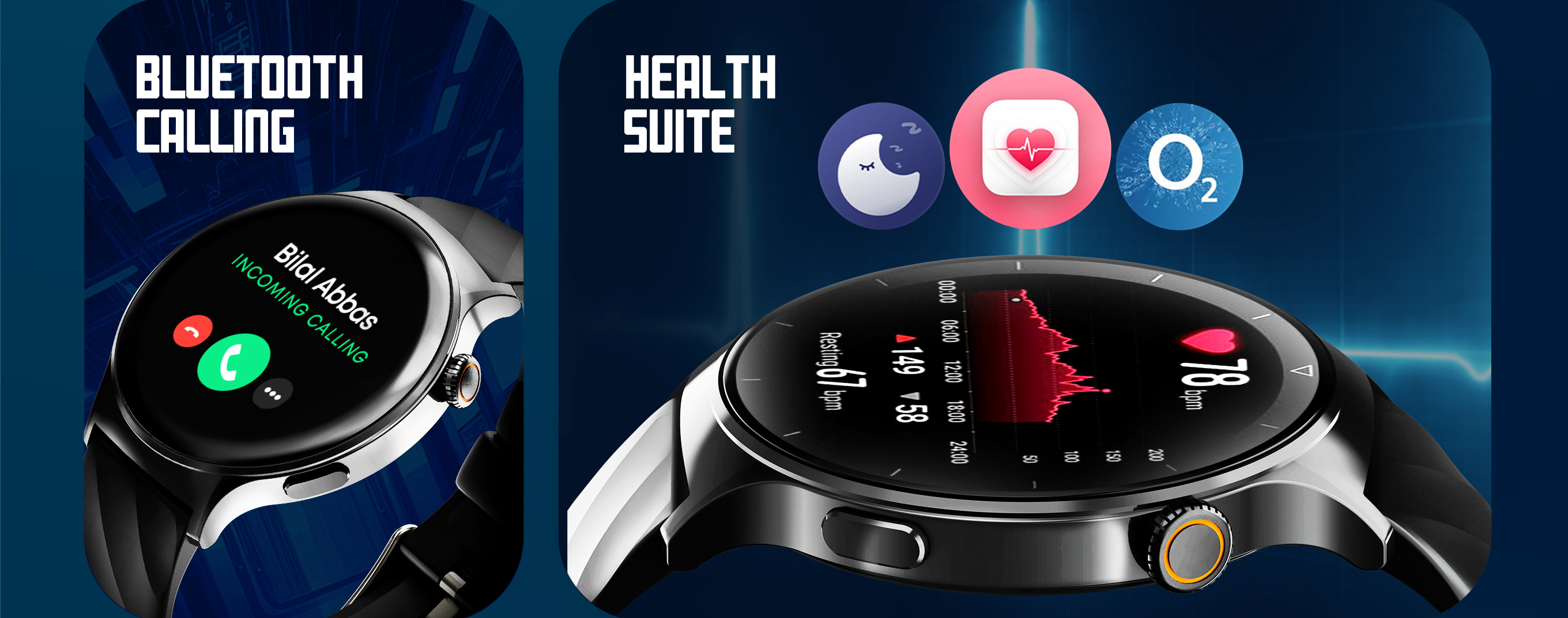 Smart Watch Pro AMOLED Display, Bluetooth Calling