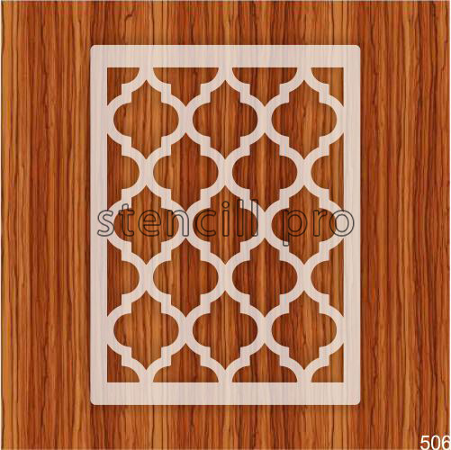 Moroccan Pattern Stencil Painting for Home Wall Art Decor Painting on Canvas Paper