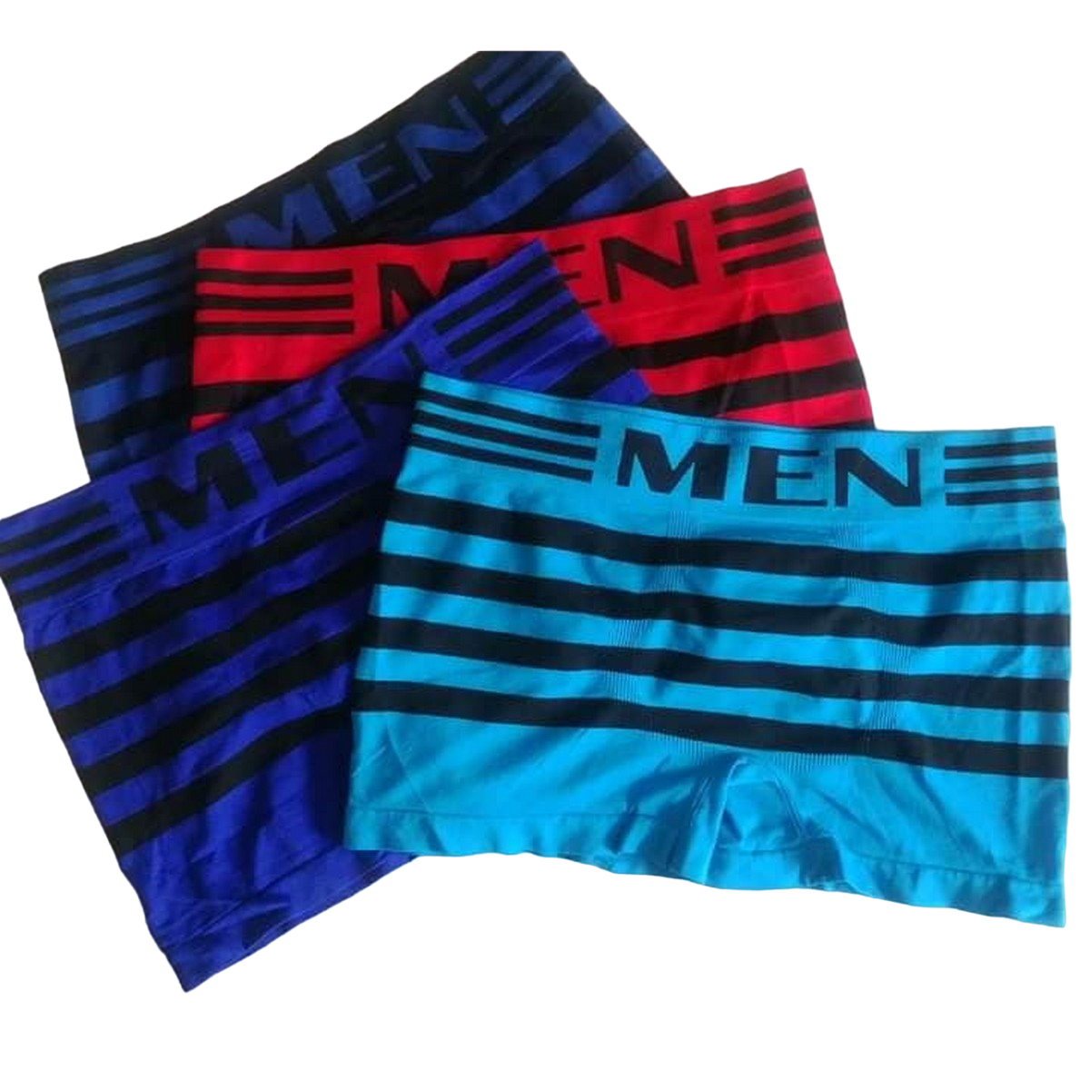 Pack of 4 - Comfortable Underwear for Men: High-Quality Boxers, FLEXIBLE AND SOFT - MEN Branded Underwear