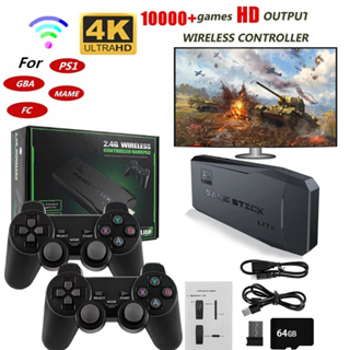 Video Game Controllers M8 64GB 10000 Retro Video Games 2.4Ghz 2 Player 4 Player Wireless Controllers Game Stick 4k Games