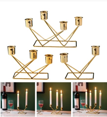 European Style Retro Metal Pillar Long Candle Holder Iron Art Candlestick Display Stand Wedding Party Decor