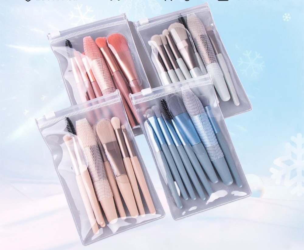 Julystar  8 Pcs Makeup Brush Set Random Colors