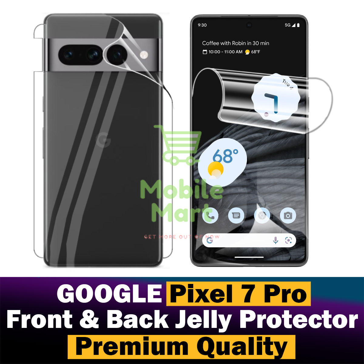 Film De Protection Hydrogel Pour Google Pixel 7 Pro – Lot De 3 – Transparent, Anti-rayures – Neuf