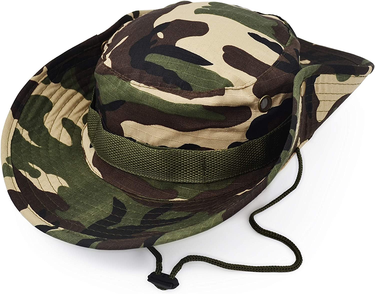 Waterproof Outdoor Wide Brim Sun Hat, Fishing Hiking Sun Boonie Hat for Men & Women