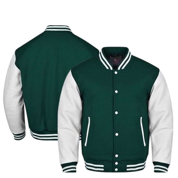 New High-Quality Women Varsity Jacket with Contrast Sleeves - Casual Sporty Fashion