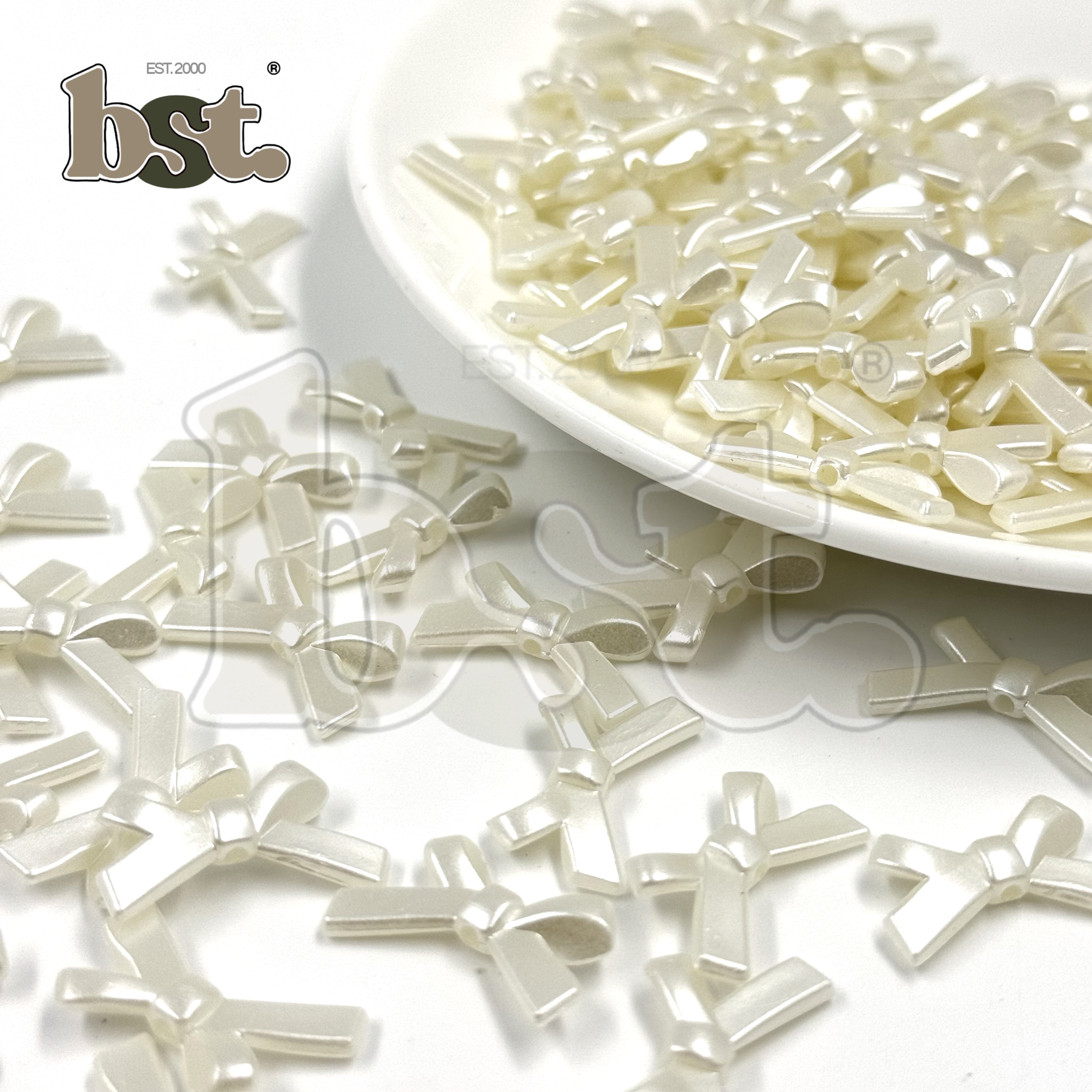 25pc Beads Mix Chunky Beads Charms Beads Bow Beads Accessories DIY Accessories Plastic Charms Bow Charm BST