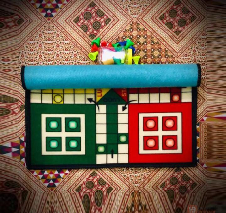 Ludo Matt Carpet Rug Large Size Ft Fold able and Washable ludo