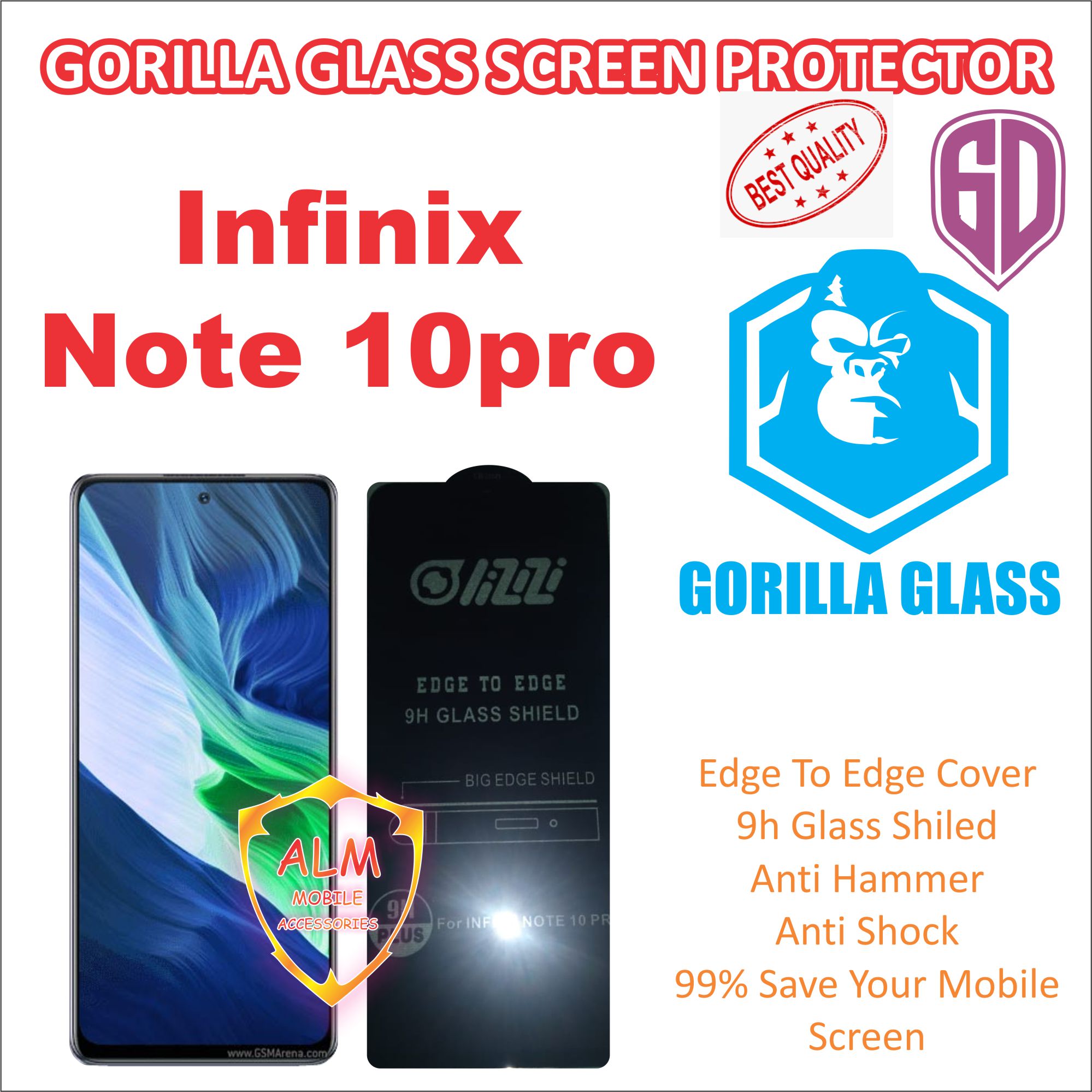 infinix note 10 pro gorilla glass