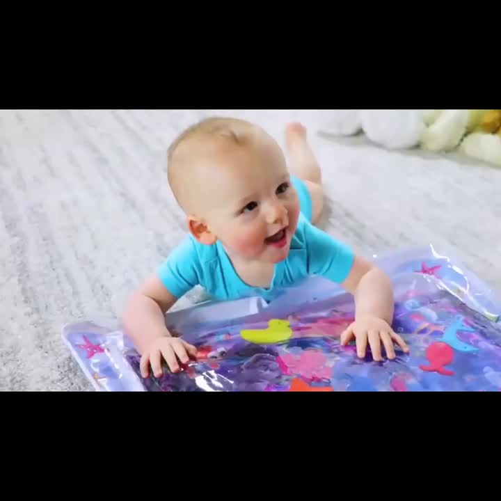 Baby Play Water Mat Inflatable Cushion Infant Toddler Thicken Toddler Activity Play Center PVC Water Mats for Baby Kids Toys