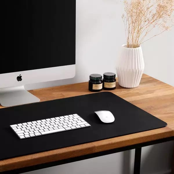 Laptop Matt 12x27 inches Large Mouse pad | Desk Matt, Computer Table Protector Matt | Multi use Synthetic Leather Matt| Large Mousepad