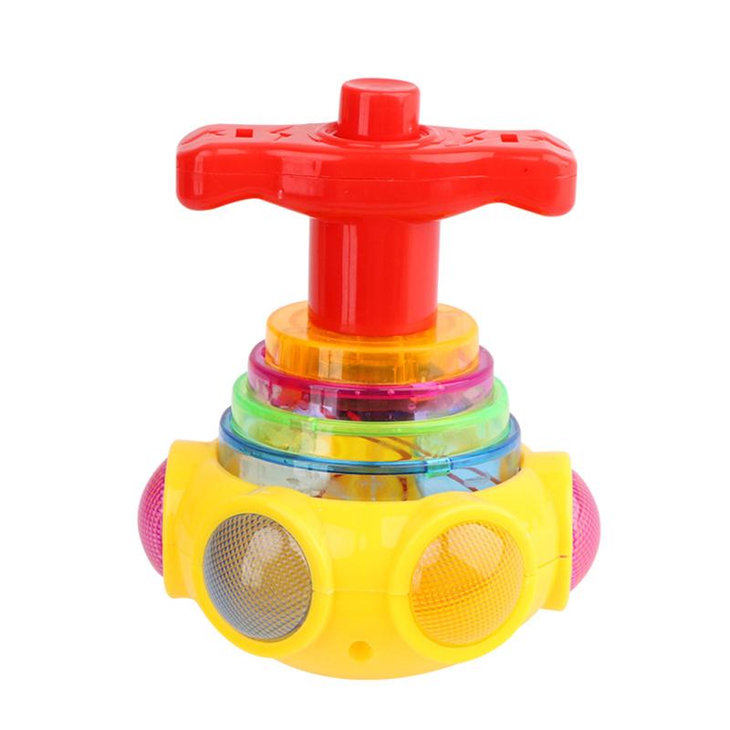 New Spinning Top Flash Luminous Spinning Tops Toy Colorful Top Ejection Toy Flashing Led Gyroscope Children Classic Toys
