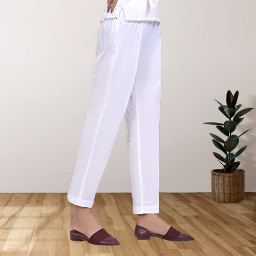 Buy Brown Soild Slim Pants Online  W for Woman