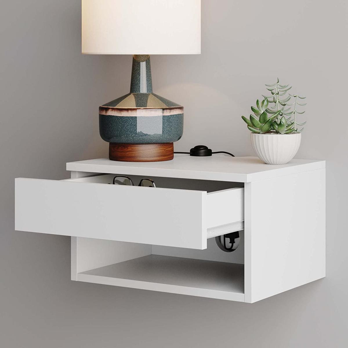 Wall mounted deals table with drawer