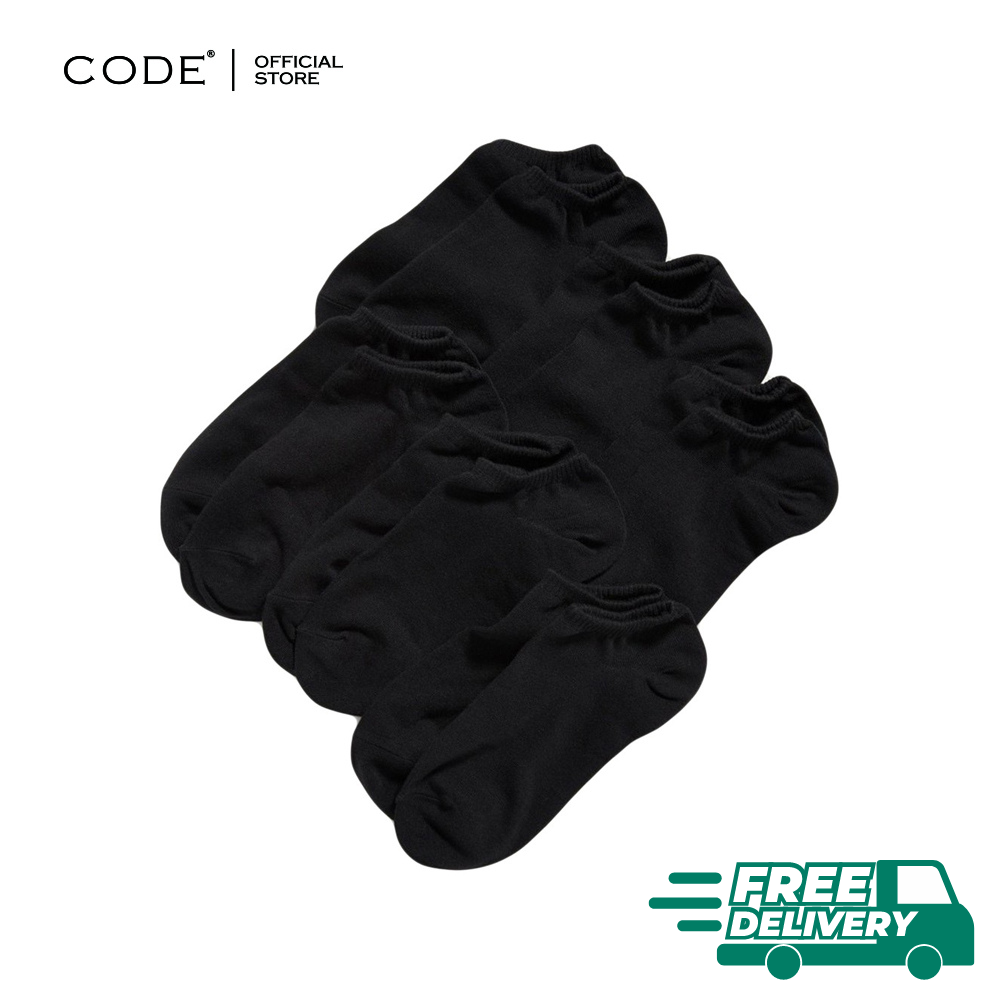 Code 6 Pairs Cotton Ankle Socks For Men Women  Cotton Ankle Socks For Men  No Show Low Cut Socks For Men  Business Casual Socks For Men - Black