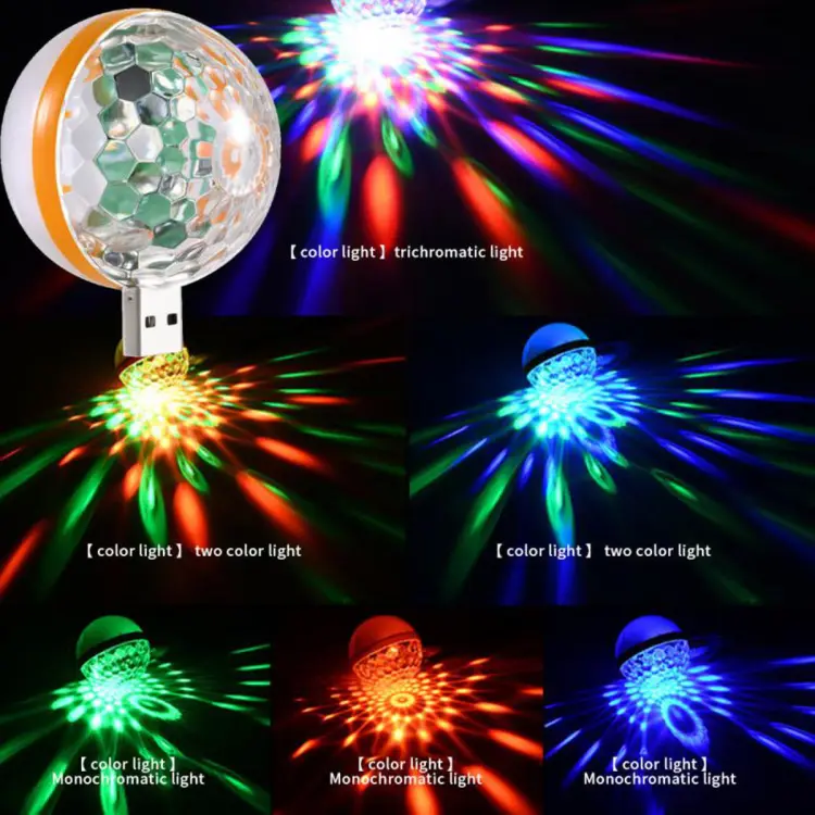 USB Mini Stage DJ Light Disco Ball Lamp Home Pajama Party Strobe