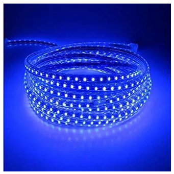 Blue Flexible LED Rope Strip Light - Waterproof (Multiple Sizes) - High Brightness 220V Pipe Light for Ceiling, Room Decoration, Gaming Setup & Outdoor Use
