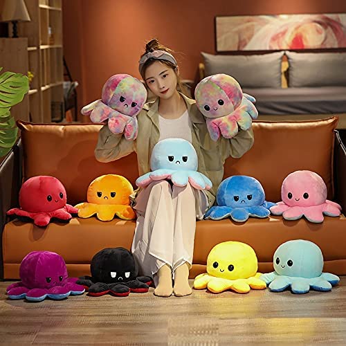 Reversible Flip Octopus Stuffed Plush Doll Soft Simulation Reversible Plush Toy Color Chapter Plush Doll Filled Plush Child Toy|Stuffed & Plush Animals