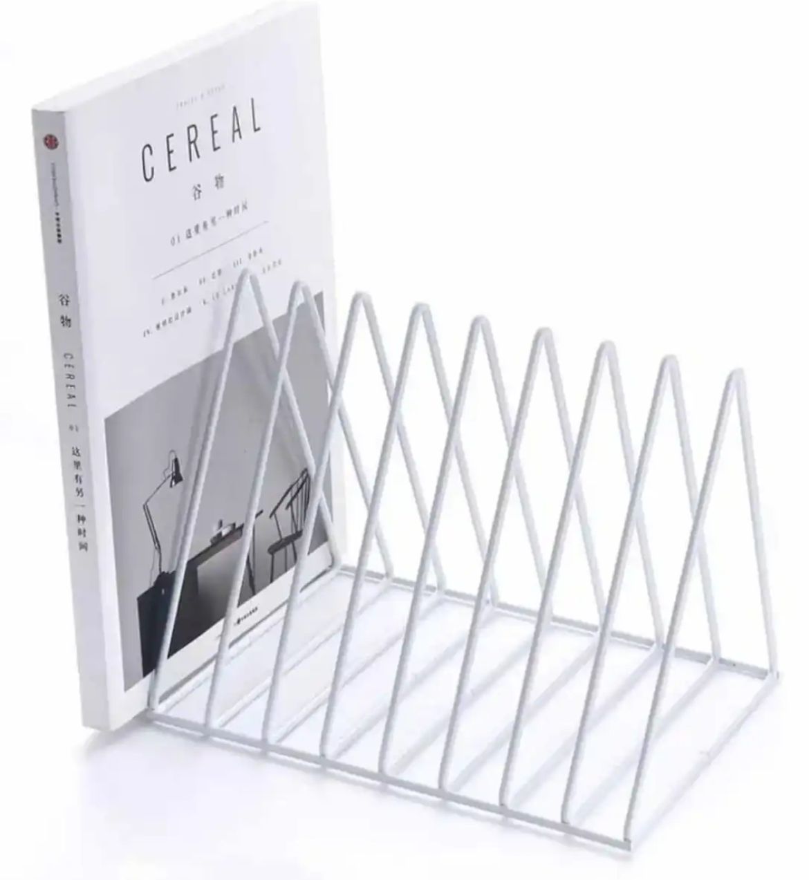 unique File Folder Desk Organizer Triangle Wire 9 Section Desktop Iron ...