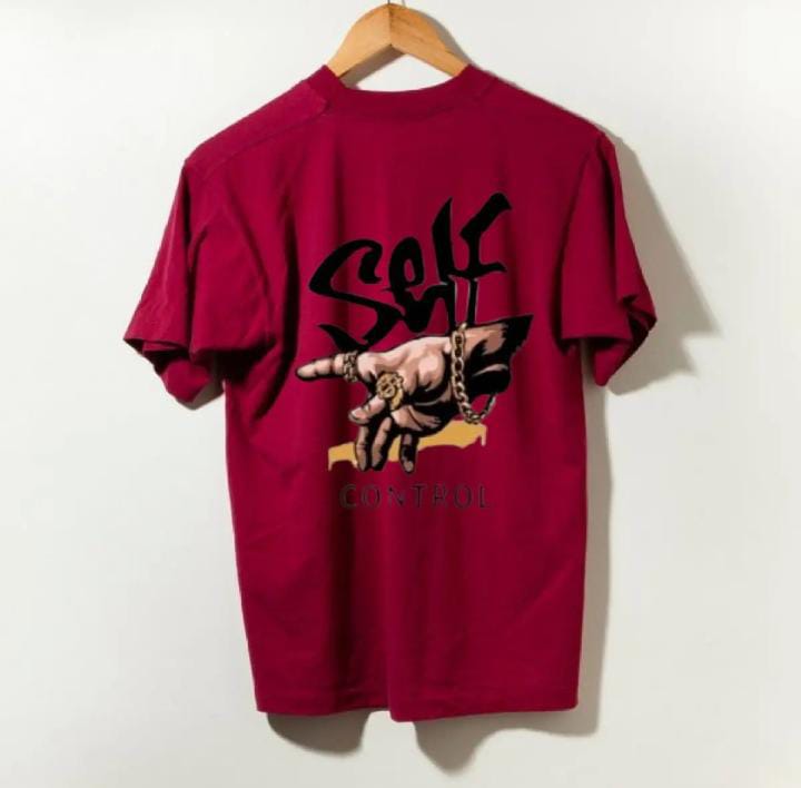 New Design Self Control Printed Tshirts For Men & Boys Summer Collection Tshirt