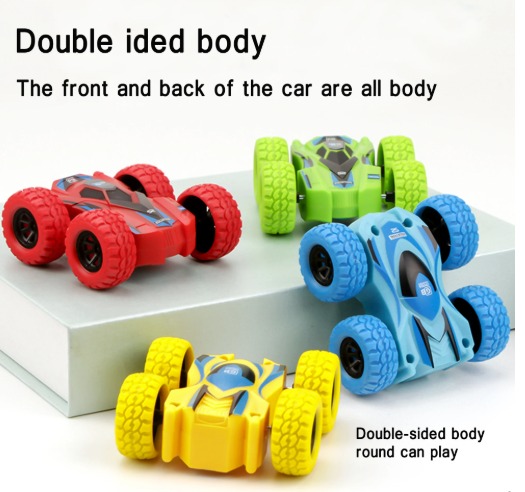 Pack of 2 Pcs Double-sided Inertia Toys Car Kids Stunt Rolling Off-road Dumper Cars 360 Degrees Rotating Inertial Car Toy Boys Children Gift,Learning Toys, Educational Toys, Funny Toys, Entertainment Toys, Puzzle Games, Newborn Toys, Toddler Toys