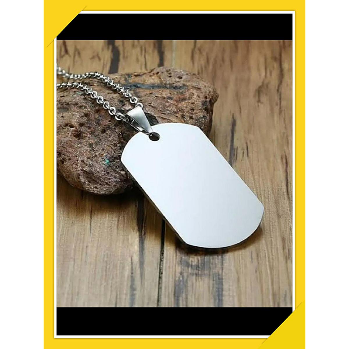 Silver Stainless Steel Chain Locket Necklace for Men/Boys