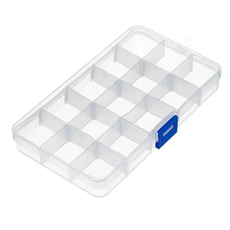 Bead Storage Box, Adjustable Jewelry Organizer Plastic Screw Container