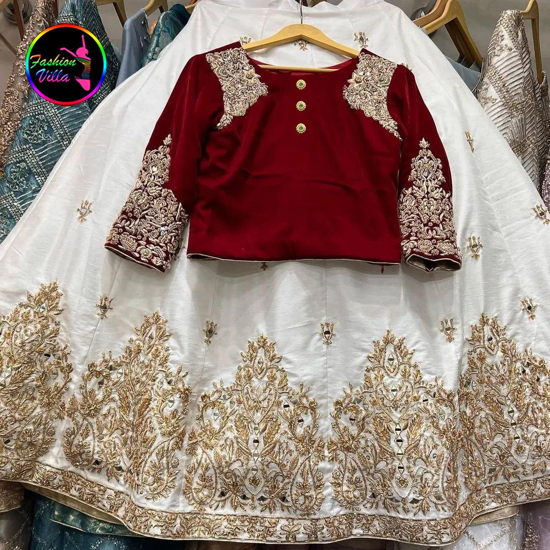 2Pcs Suit For Women Stitched/Ready To Wear 2Pcs Lehnga Choli For Girls/Eid Collection For Women