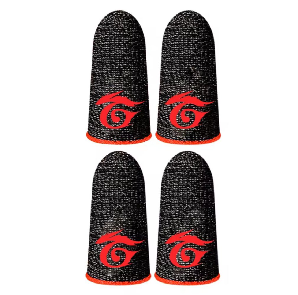 LAZA Free Fire Gaming Finger Sleeves 2PCS with Premium Storage Case | Super Conducting Fiber | Ultra Sensitive Touch | Sweat Proof | Mobile Gaming Accessories