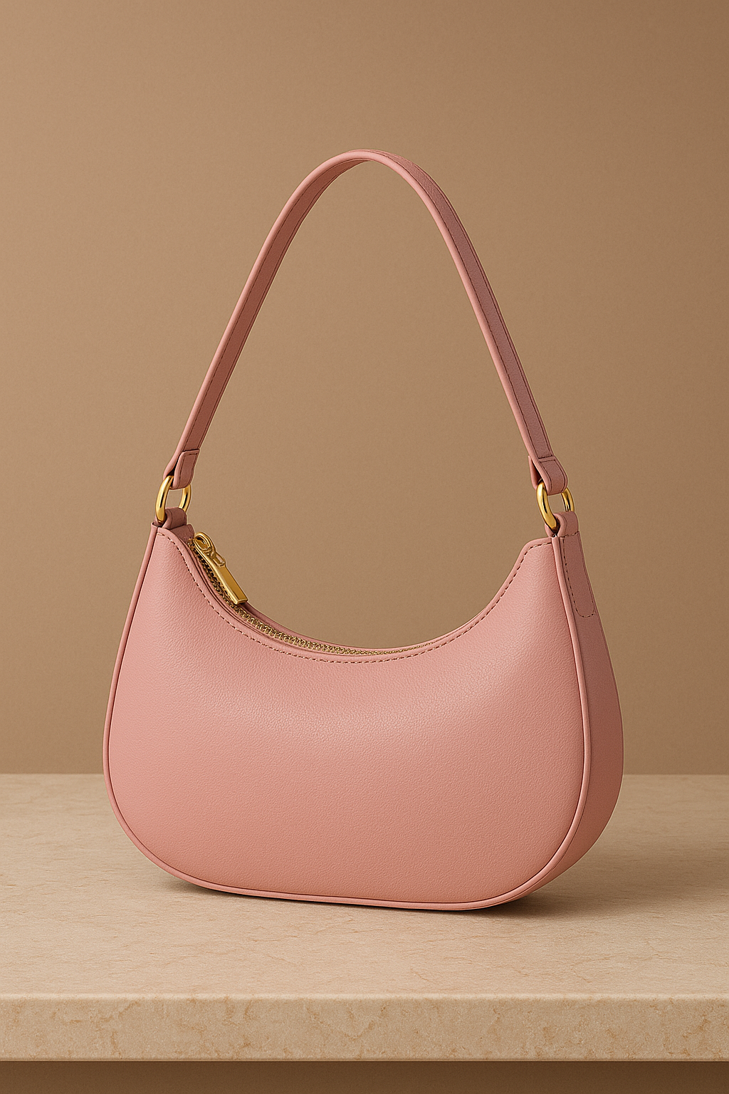 Premium Half Moon Style Shoulder Bags For Girls,Export Qualty Faux Leather Bags For Ladies,Moon Buckle Under Arm Shoulder Bags