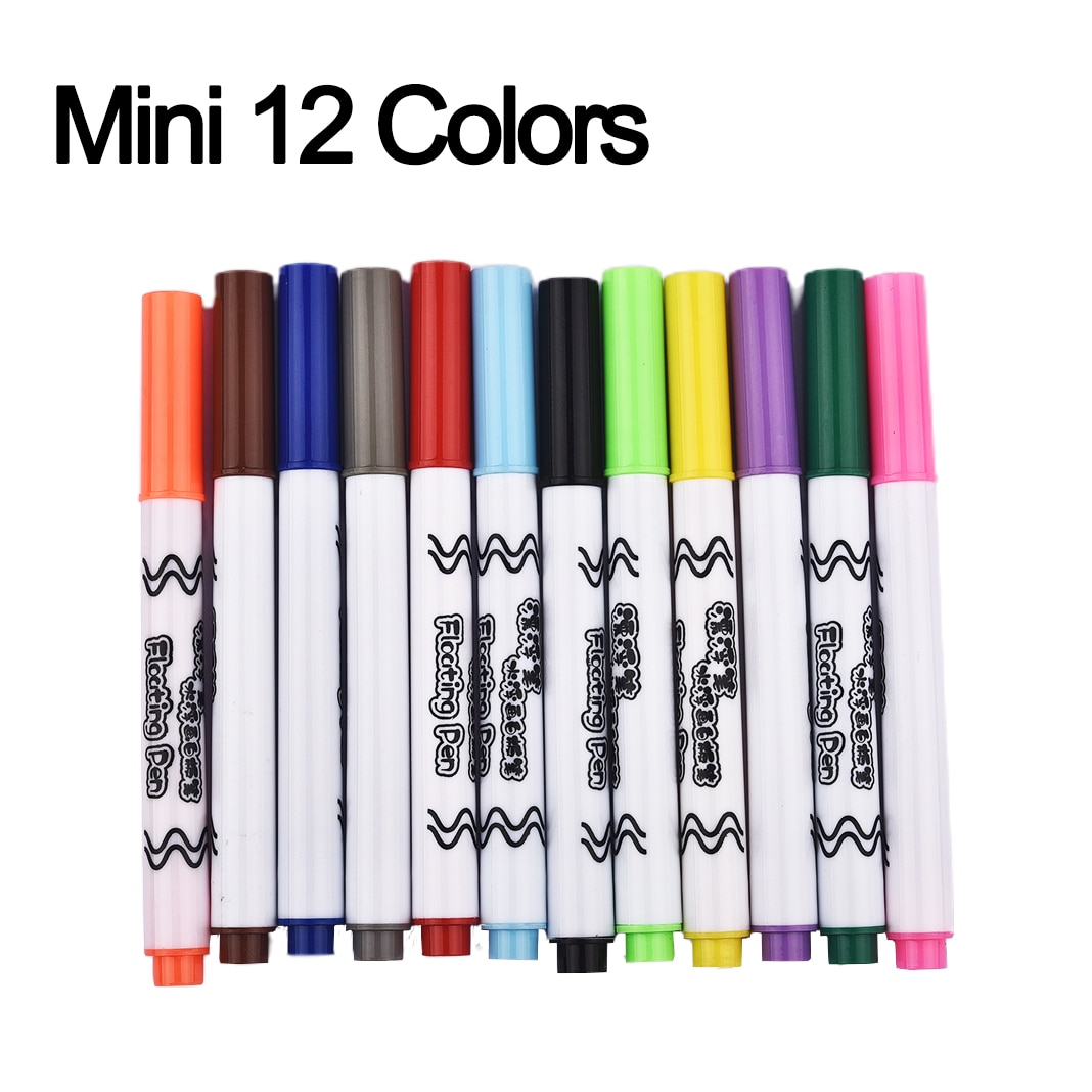 6/8/12 Colors Magical Water Painting Pen Set Water Floating Doodle Kids  Drawing Early Art Education Pens Magic Whiteboard Marker