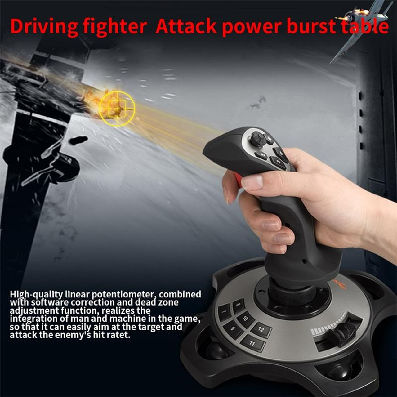 PXN 2113 Wired Flight Joystick Gaming Controller for only PC