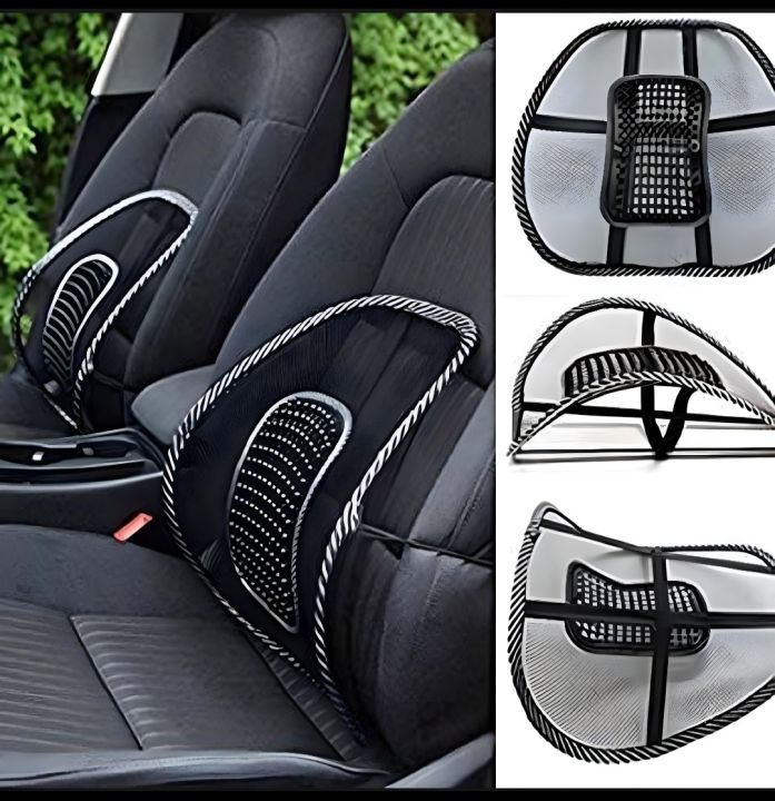 Universal Car Back Support Chair Massage Lumber Support Waist Cushion Mesh Ventilate Cushion Pad For Car-Office-Home.