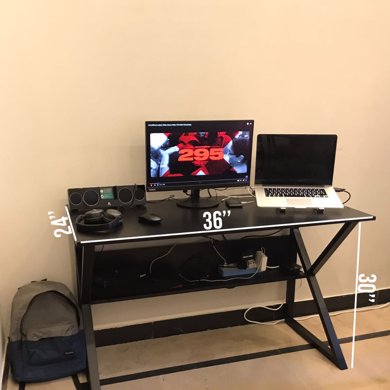 Computer Desk 48 inches Home Office Desk, Mobile Laptop Table Office ...