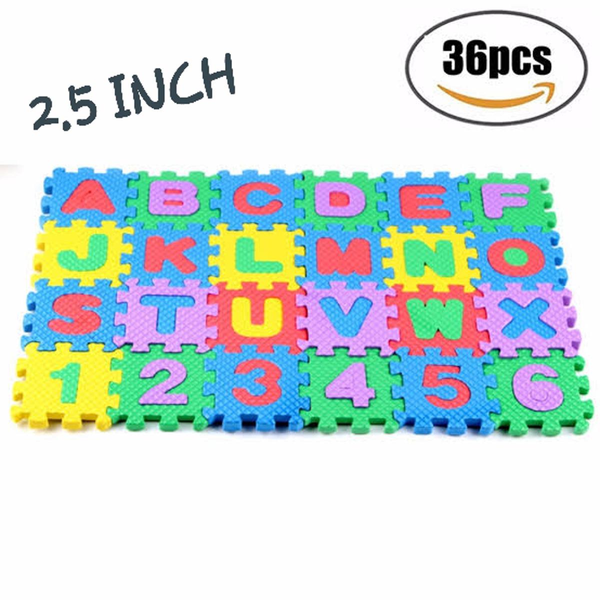 Kids Foam Puzzle Floor Play Mat with Shapes & Colors or Numbers ...