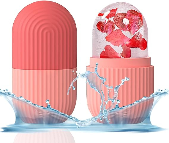 Shopping Zone Silicone Ice Roller Facial Massage for Cryotherapy - Beauty Skin Care Massage for Collagen Regrowth & Skin Strengthening - Enhance Your Natural Glow/Reusable Facial Treatment to Tighten & Tone Skin & De-Puff The Eye Area