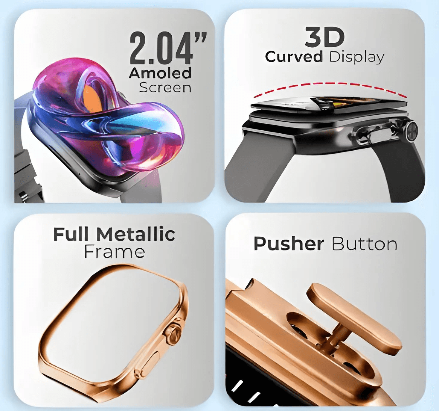 Zero® Delta Smartwatch | Ultra 2.04” AMOLED Display, Bluetooth Calling, IP67 Waterproof | Best Price Smart Watch for Men, Women, iOS & Android Users