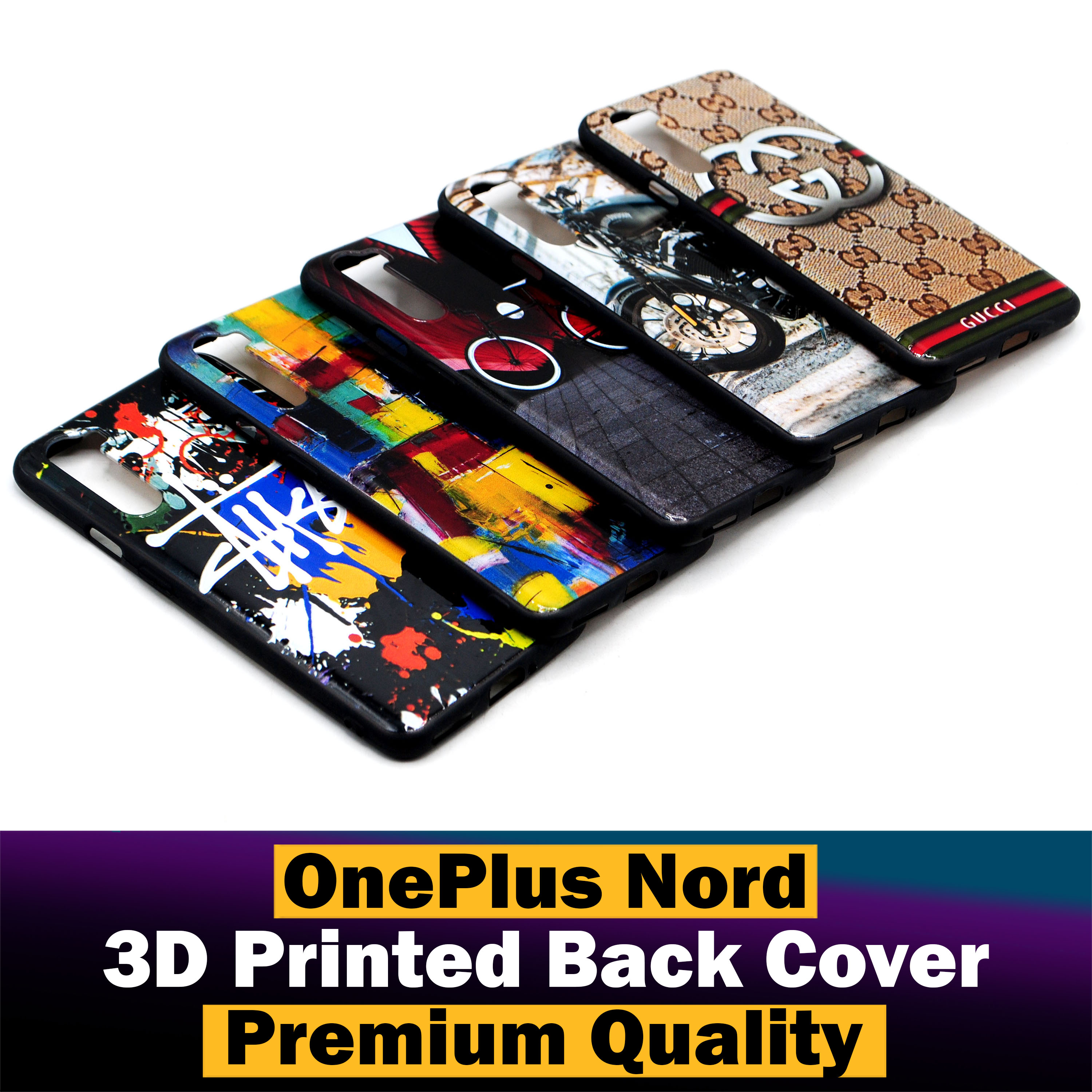 OnePlus Nord Back Cover Multicolour 3D Printed Design Case For OnePlus Nord