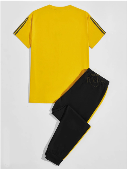 Summer Tracksuit For KidsYellow Tracksuit For Kids(T-shirt + Trouser)