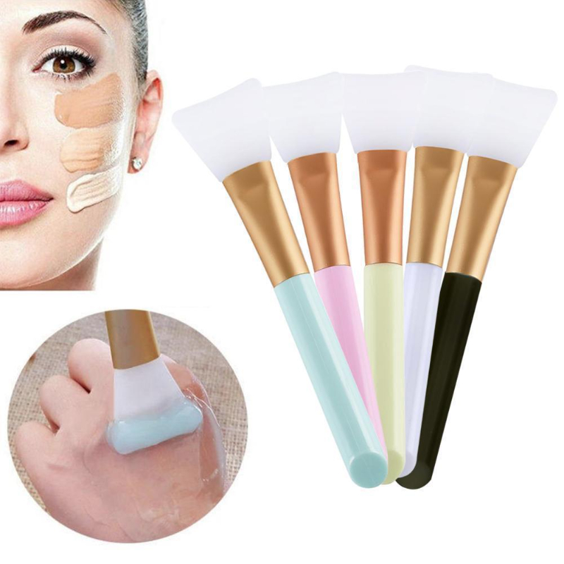 Silicone Facial Mask Brush Face Skin Care Soft-headed DIY Mud Film Adjusting Brush Inclined Tail Apply Face Beauty Tools