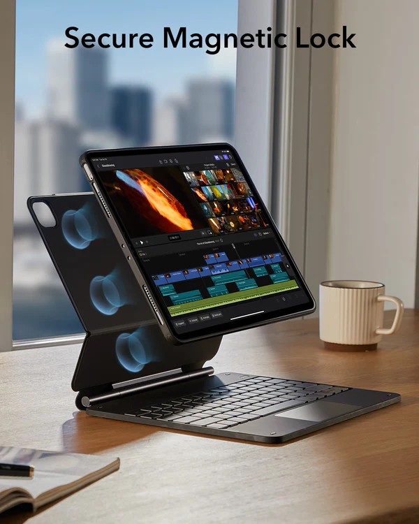 ESR iPad Pro 13inch (2024) M4 Rebound Magnetic Keyboard Case 360 with portrait and landscape modes 23 755ac319ffc1ec8e5ce575372bc6bffc
