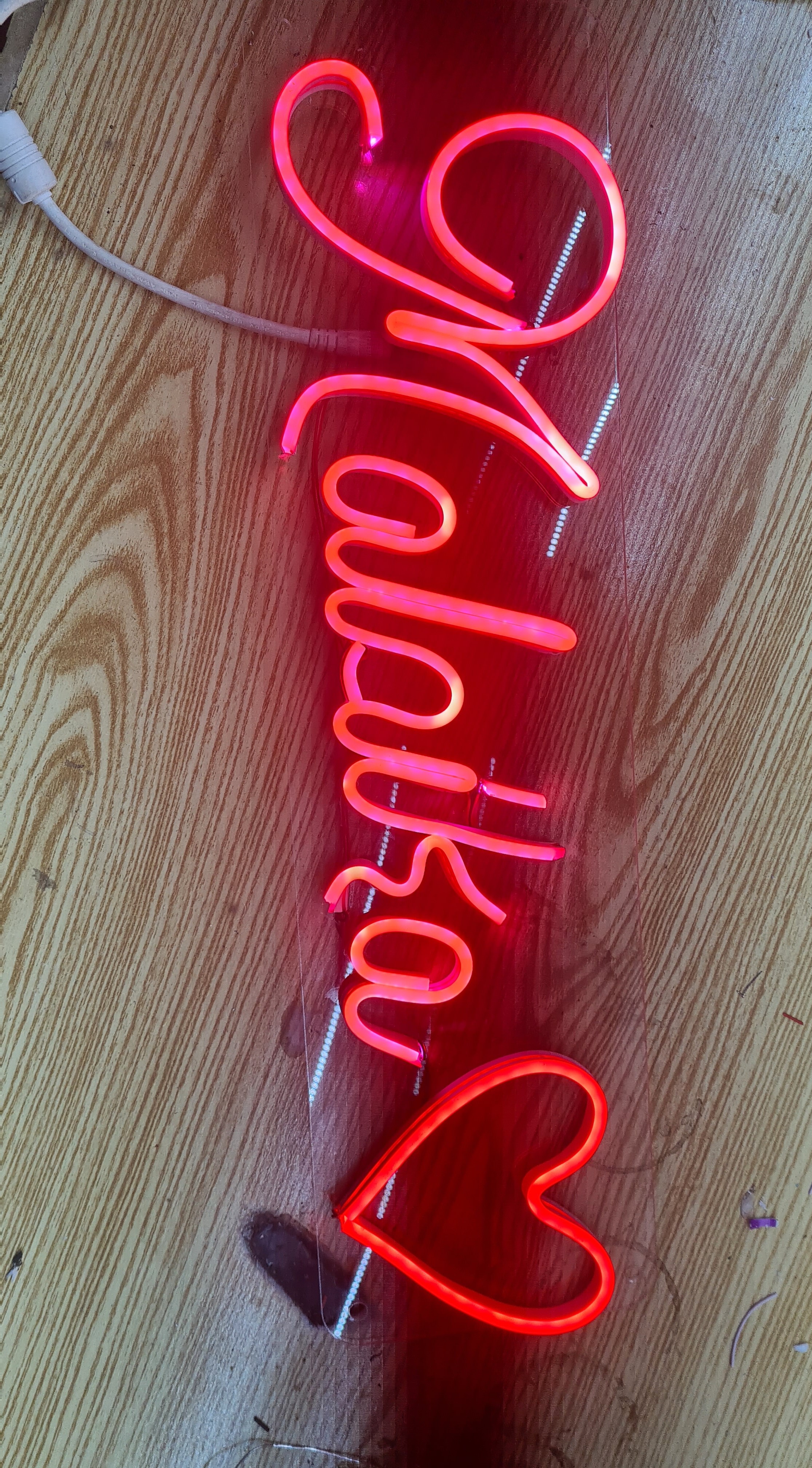 Customized Neon Sign | Neon LED Name & Logo Light Sign   | Thick Acrylic Backplate | Shockproof | 6 Colors | Room Decor | Birthday & Wedding Gift | Gaming Room | Bedroom | Salon | Pakistan| 0.5M to 5M