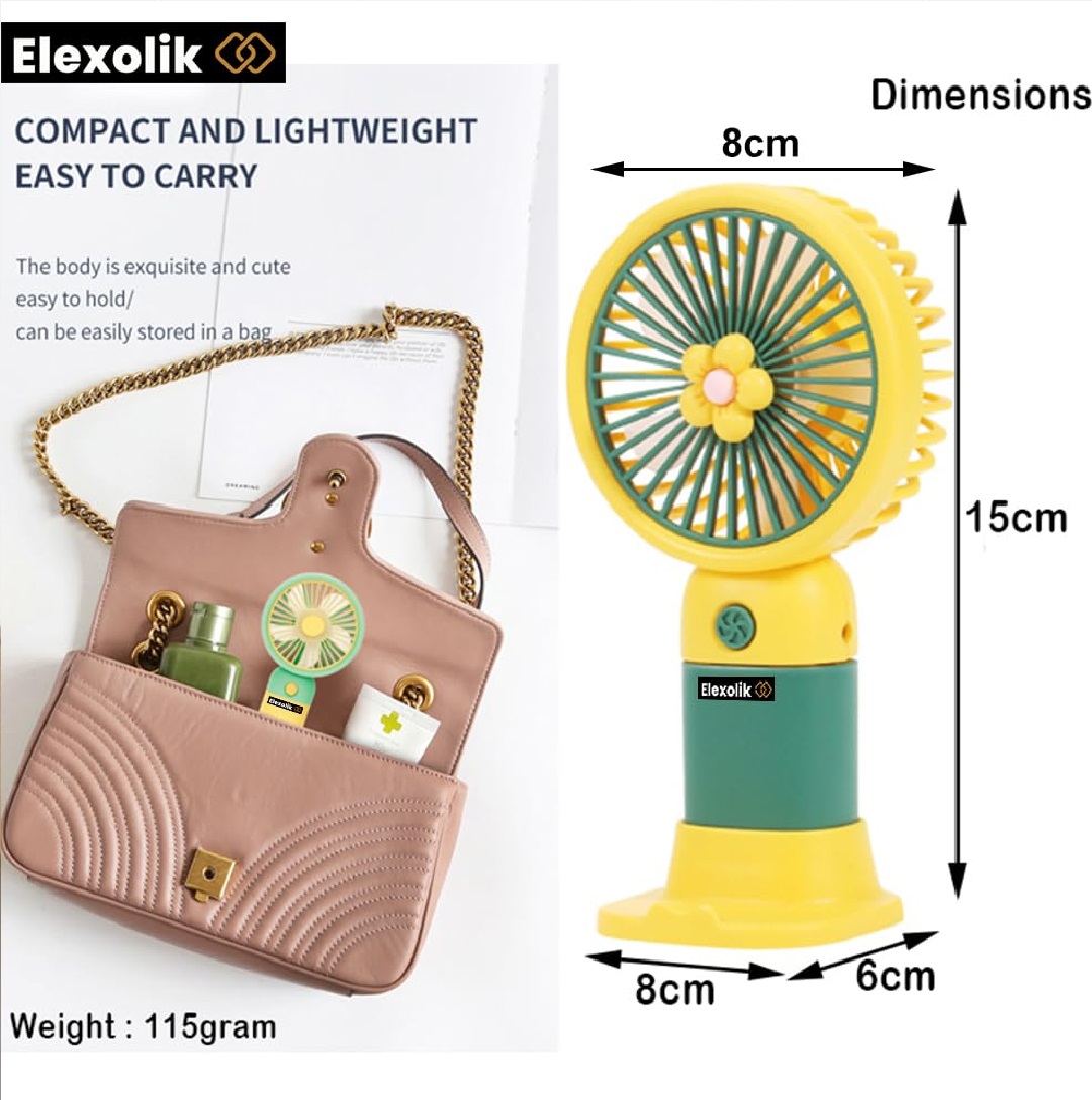 Handy Cooling Fan Portable Fan with Rechargeable Fan and cable