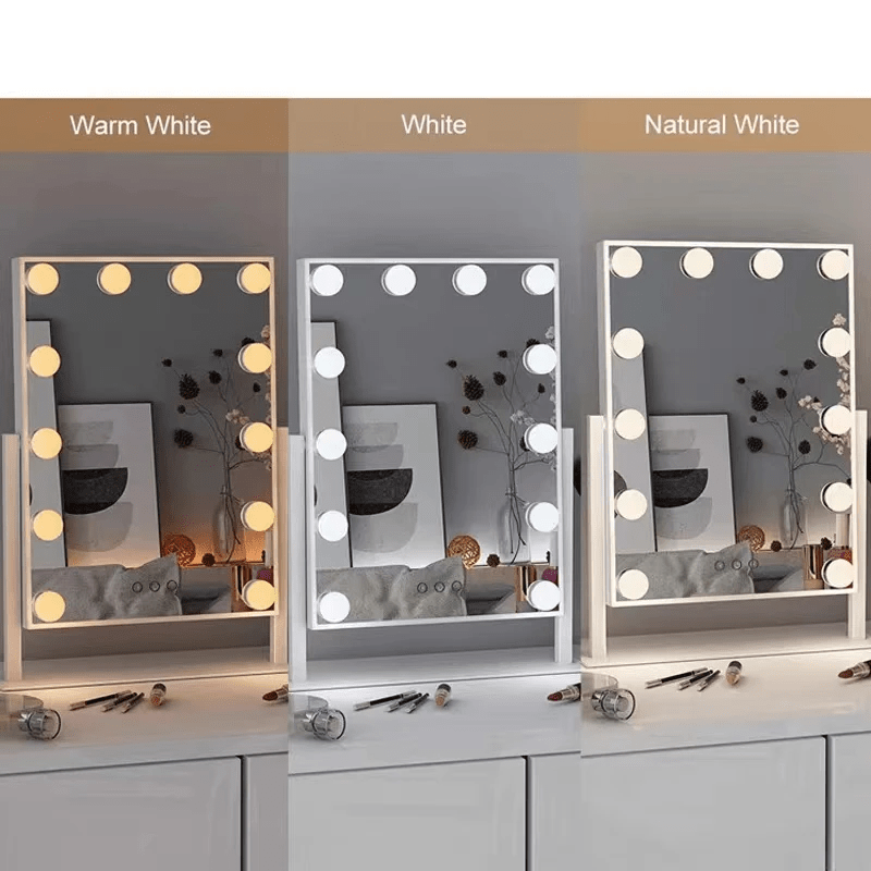 Dimmable LED Vanity Mirror Lights - 10 Bulb USB 5V Makeup Mirror Lighting for Bathroom and Dressing Table