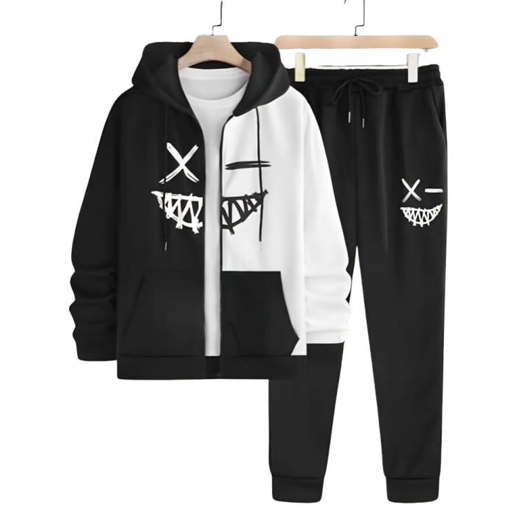 Black & White Trendy Upper Suit Jacket For Men
