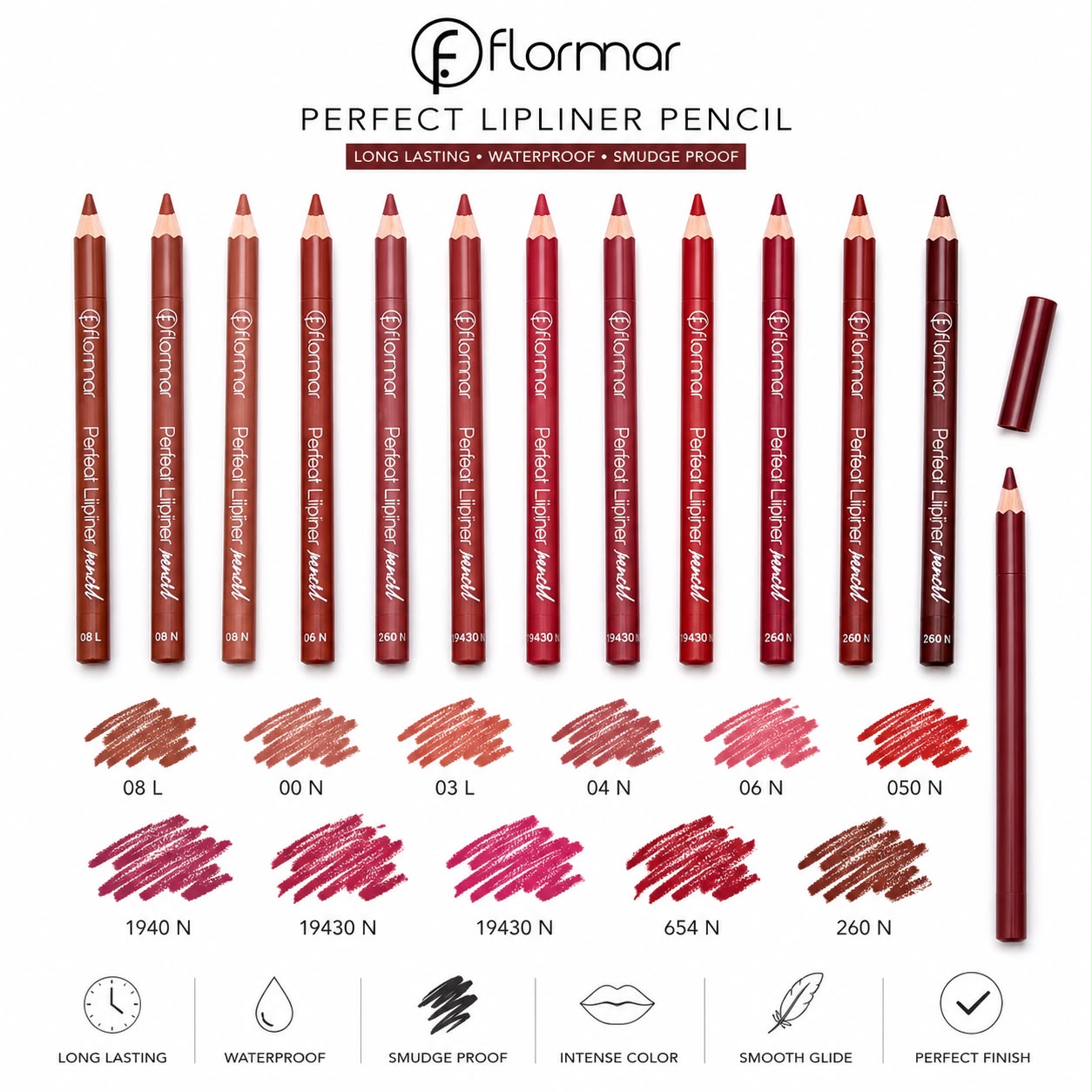 Long Lasting Lip Liner Pencil for Women Waterproof Intense Color Lipliner, Smooth & Precise Lip Contour Makeup Pencils