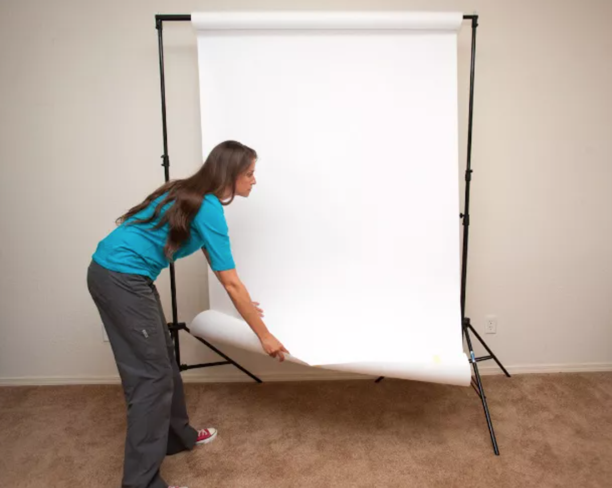 5x9ft White Screen Key Backdrop Soft
