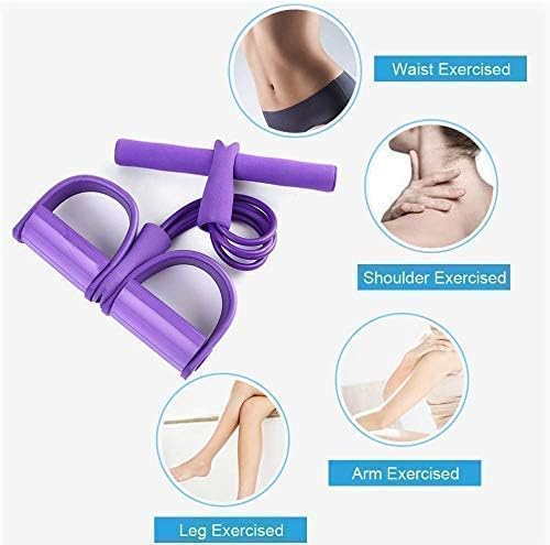 Pull Reducer Resistance Training Bands Tummy Trimmer Bally Fat Burner Body Exerciser Weight Loss Home Gym Home Workout Arm Muscle Builder Double Pull Rope Body Trimmer Pedal Exerciser Yoga Crossfit Exercise Arm Exercise Tummy Body Building Training Unisex