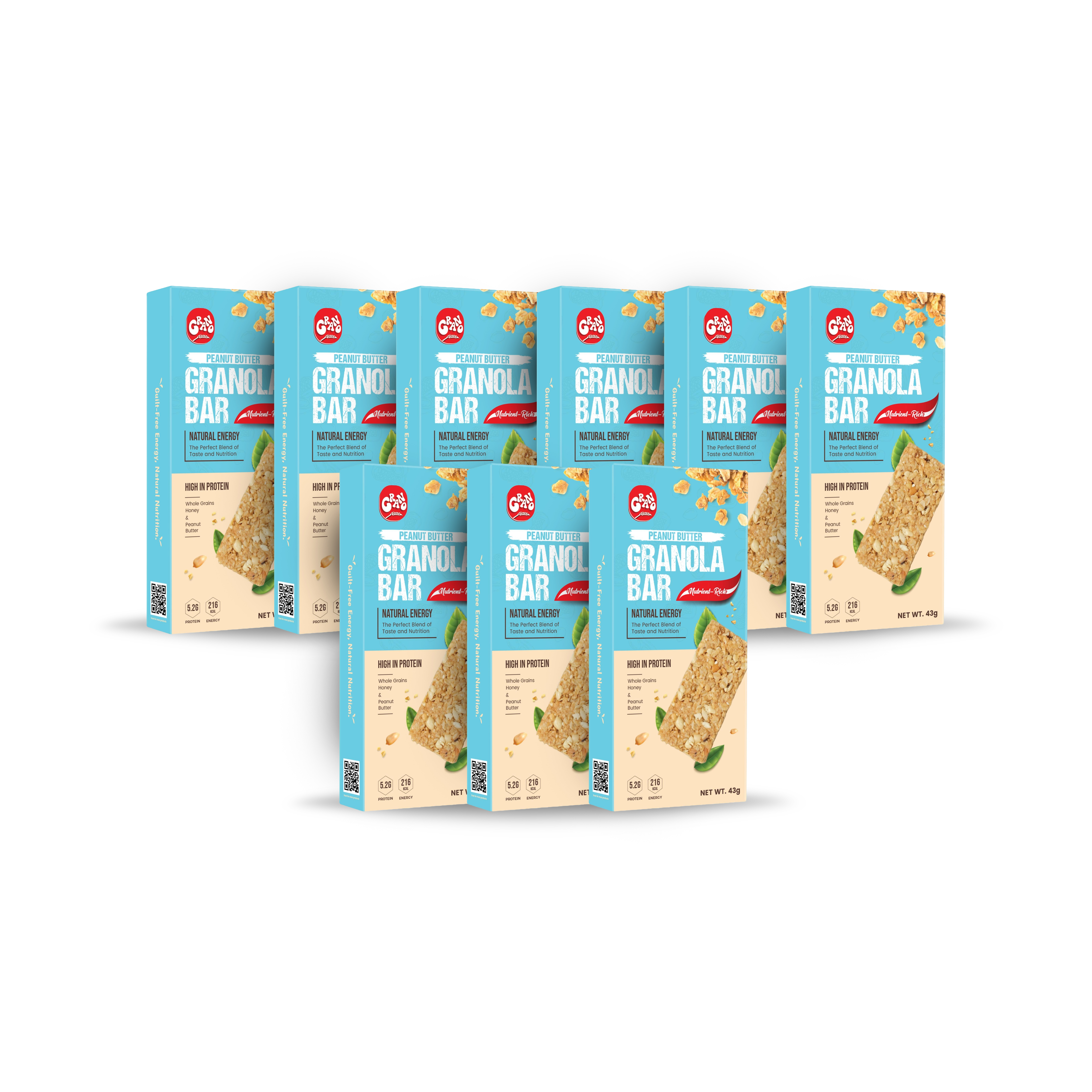 Grano Granola Bar with Peanut Butter – Oats, Protein & Crunchy Goodness for Natural Energy Anytime